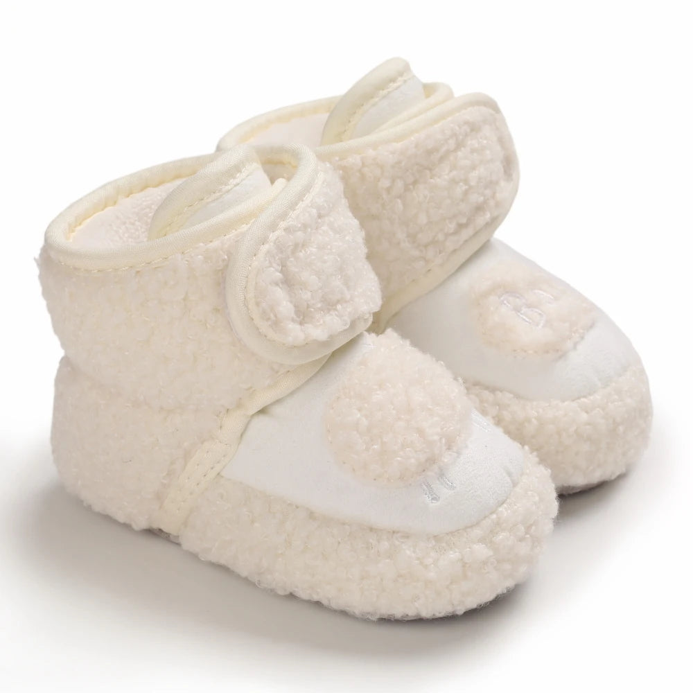 Winter Baby Schuhe mit Fleece – Warm, Weich & Rutschfest Weiß🤍