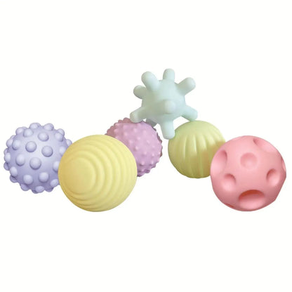 Sensorik Baby Bälle Satz – 6 weiche Montessori Tastbälle