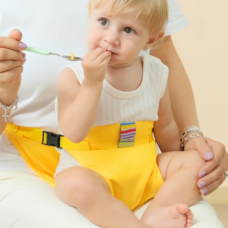 Faltbarer Sicherheitsgurt für Babys – Sicher & bequem überall essen!