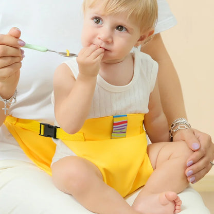 Faltbarer Sicherheitsgurt für Babys – Sicher & bequem überall essen!