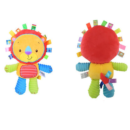 Sensorik Kuscheltier mit Rassel – Lernen mit Spaß & Gefühl