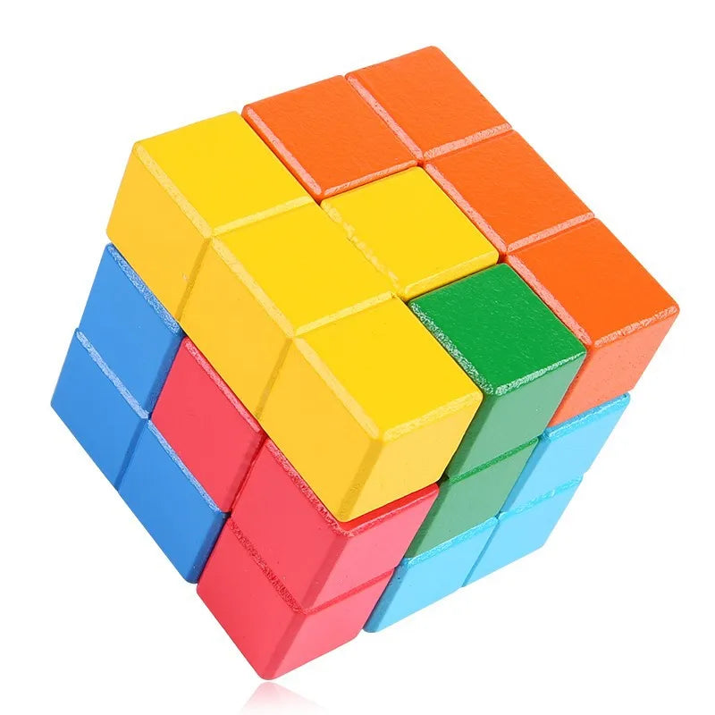 3D Holz-Soma-Würfel – Montessori Denkspiel für Kinder
