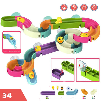 Bunte Badespaß-Rutsche - fröhliche & lernreiche Badezeit