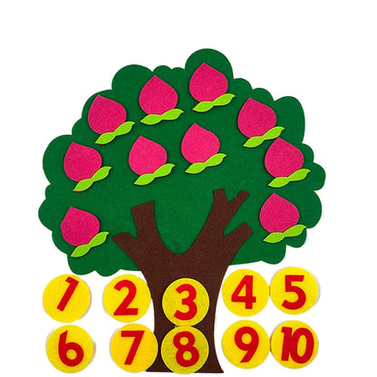 Montessori Filz-Puzzle Fruchtbaum– Kreatives Lernen & Spaß Pfirsich