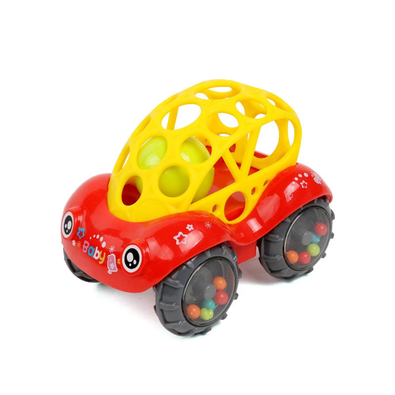 Weiche Silikonautos für Babys – Lernen & Spielen mit Spaß Rot