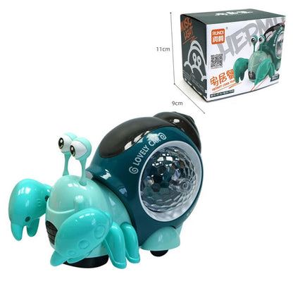 Krabbelnde Krabbe mit Musik & LED – Spaß für kleine Entdecker! Blau