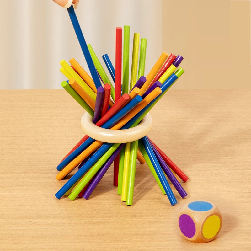 Holz Balancier-Stäbchenspiel – Konzentration & Spaß für Kinder