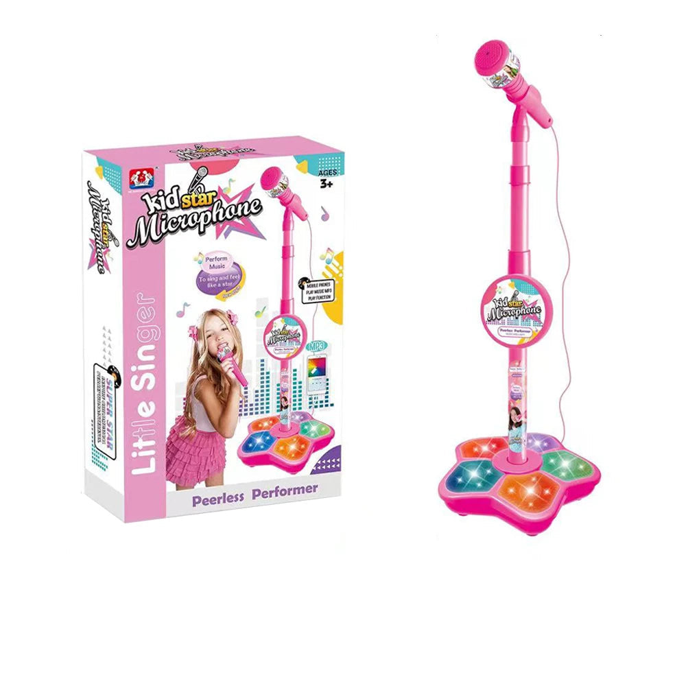 Kinder Mikrofonständer – Singe, lache & lerne mit Spaß! Rosa