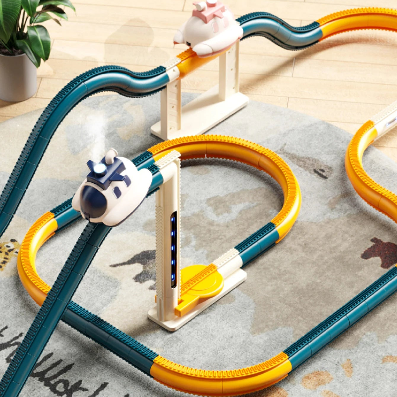 Dampf Rennstrecke Satz – DIY Track mit Dampf & Looping Spaß