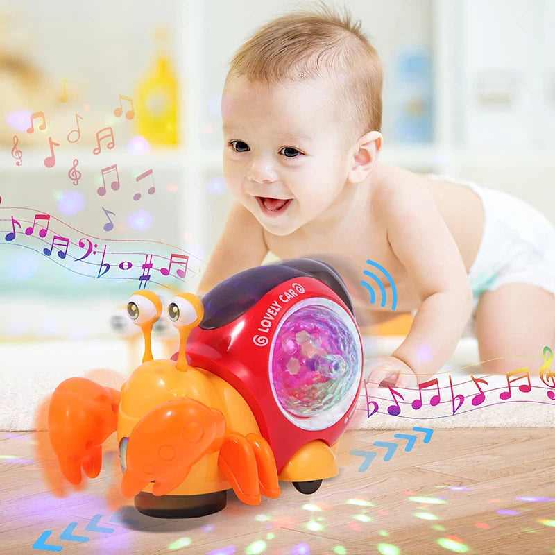 Krabbelnde Krabbe mit Musik & LED – Spaß für kleine Entdecker!
