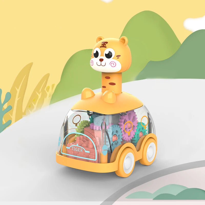 Drücken Gear Auto – Lustiges Lernauto mit Tierdesign & Rückziehmotor