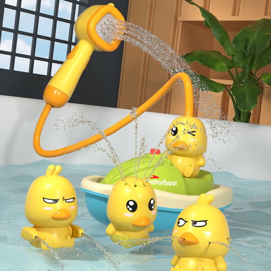 Niedliche Enten-Dusche für Babys – Musik & Wasserspaß pur