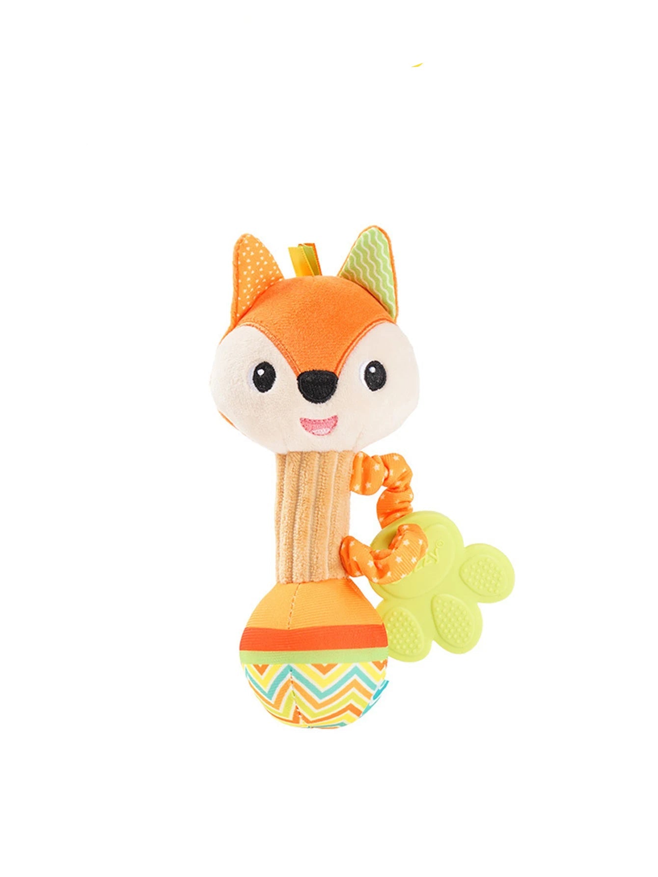 Kuscheliger Greif- und Beißring – Sanfte Zahnungshilfe Orange Fox