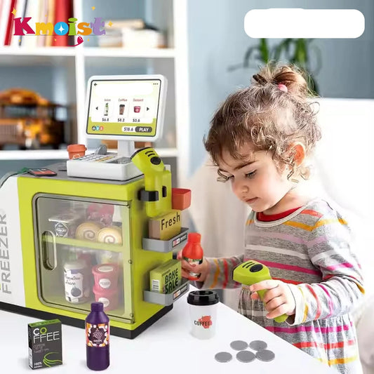 Mini Supermarkt & Kaffeemaschine Spielset – Realistisches Kauferlebnis für Kinder