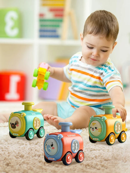 Karikatur Zugspielzeug – Musik, Pfeife & Gesichtstausch