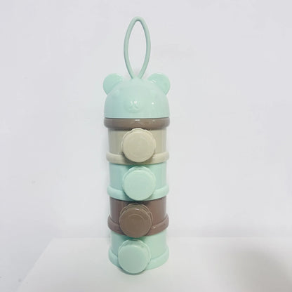 Praktische 4-Layer Milchpulver-Box – Frisch, sauber & jederzeit griffbereit Grün