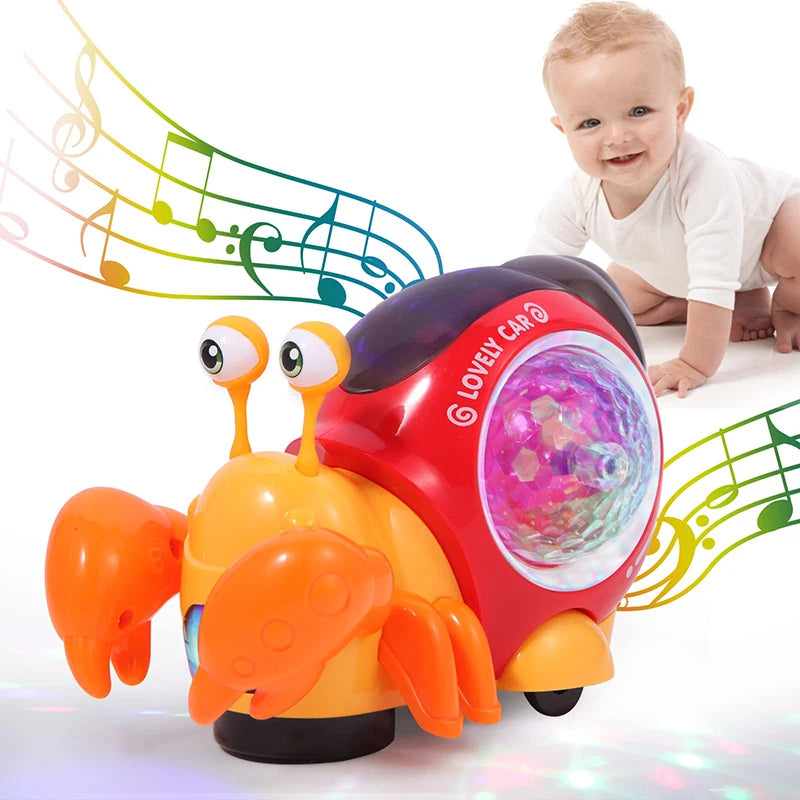 Krabbelnde Krabbe mit Musik & LED – Spaß für kleine Entdecker!