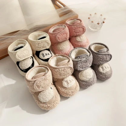 Winter Baby Schuhe mit Fleece – Warm, Weich & Rutschfest