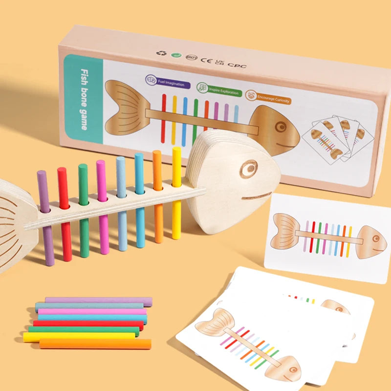 Montessori Farbzuordnung Holzspiel – Fördert Geschick & Konzentration