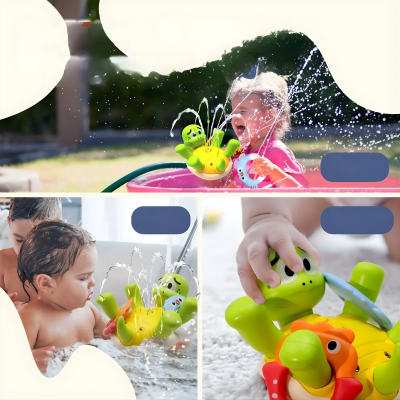 Wiederaufladbar Schildkröte Bad Spielzeug– Wasserfontäne & Spielspaß für Kinder