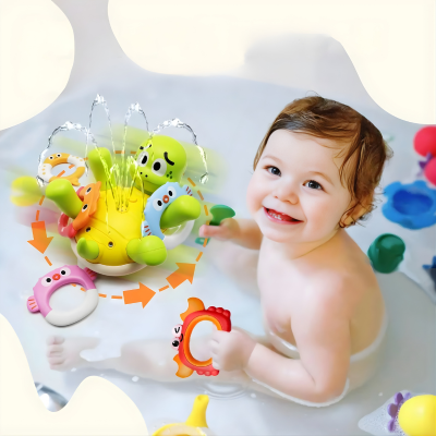 Wiederaufladbar Schildkröte Bad Spielzeug– Wasserfontäne & Spielspaß für Kinder