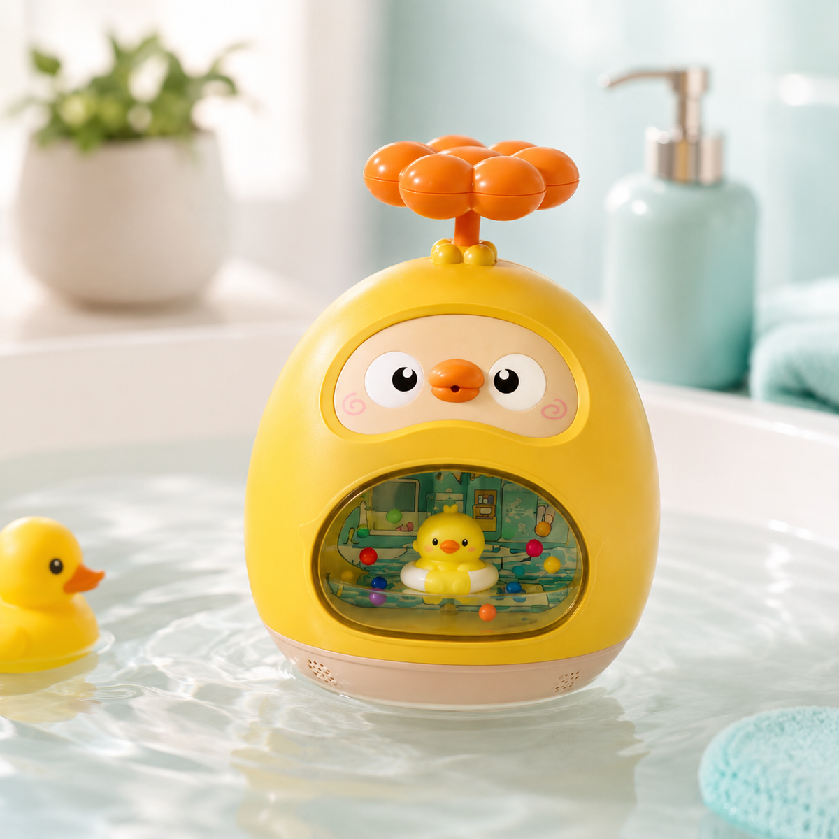 Süßer Enten-Badespaß – Wasserspielzeug für Babys & Kinder Gelb
