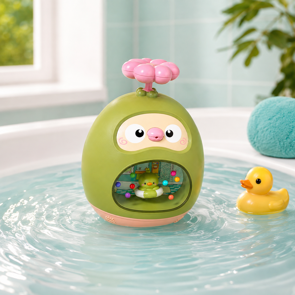 Süßer Enten-Badespaß – Wasserspielzeug für Babys & Kinder Grün