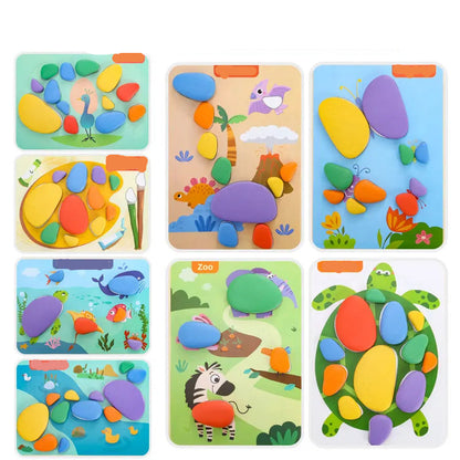 Rainbow Pebbles Montessori Lernspiel – Fördert Kreativität & Denken