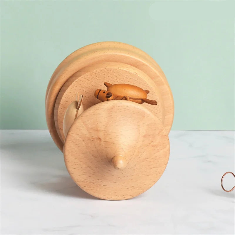 Holz Karussell Spieluhr – Magische Musik & Rotierendes Design