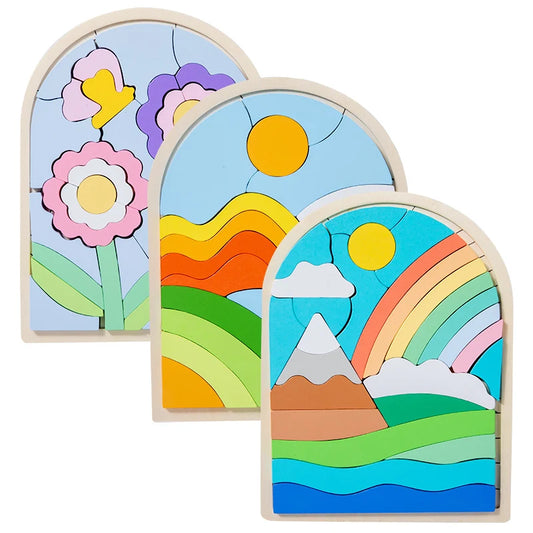 Regenbogen Puzzle – Kreatives Lernspielzeug für Kinder ab 3 Jahren