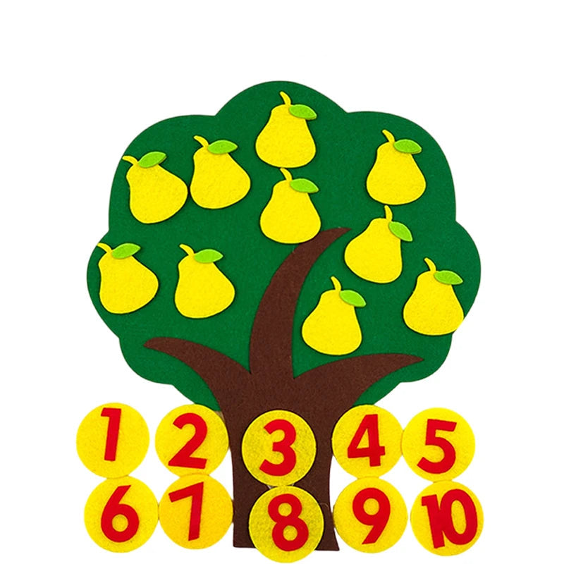 Montessori Filz-Puzzle Fruchtbaum– Kreatives Lernen & Spaß Birne