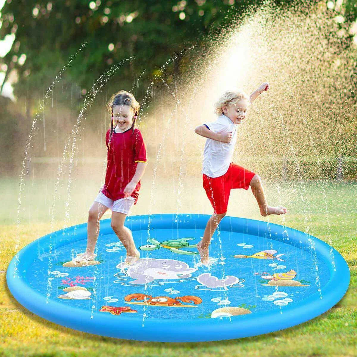 Planschmatte mit Wasser-Sprühfunktion – Sommerhit für Kids