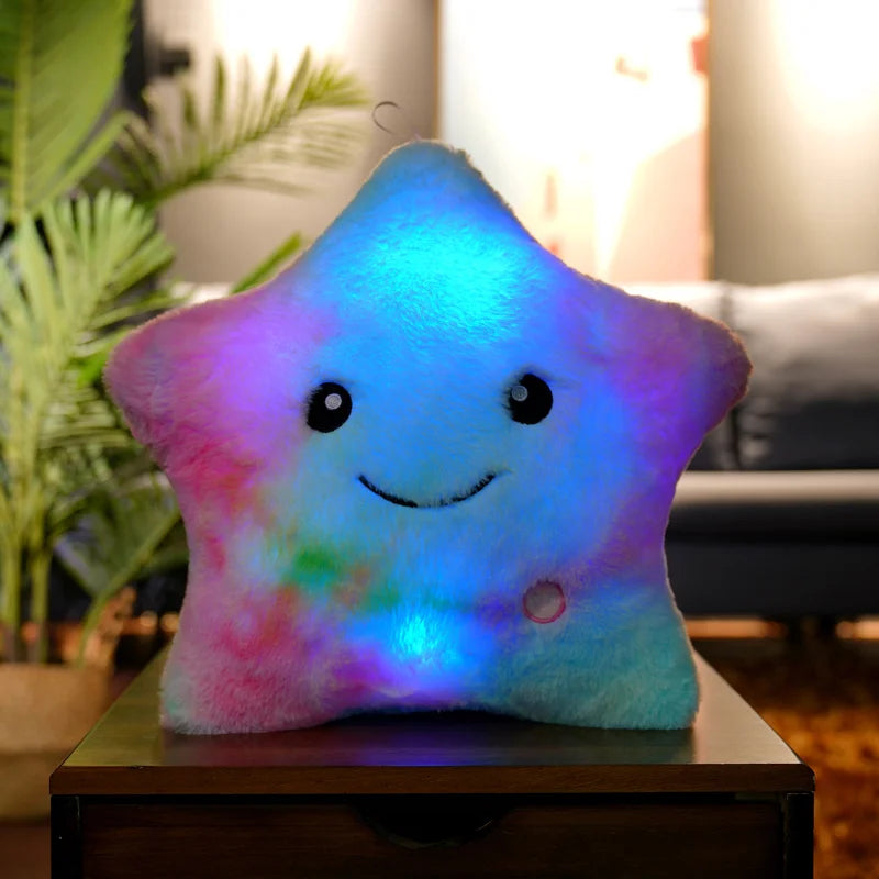 Leuchtender Stern Plüsch – Kuscheltier & LED Nachtlicht Mehrfarbig