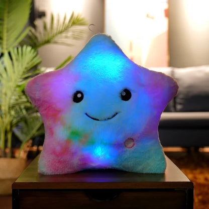 Leuchtender Stern Plüsch – Kuscheltier & LED Nachtlicht Mehrfarbig