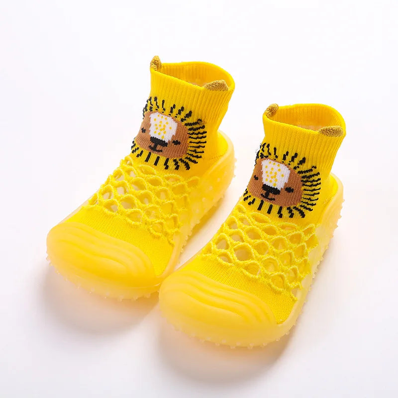 Rutschfeste Babyschuhe – Weich, Atmungsaktiv & Bequem für Erste Schritte Gelber Löwe
