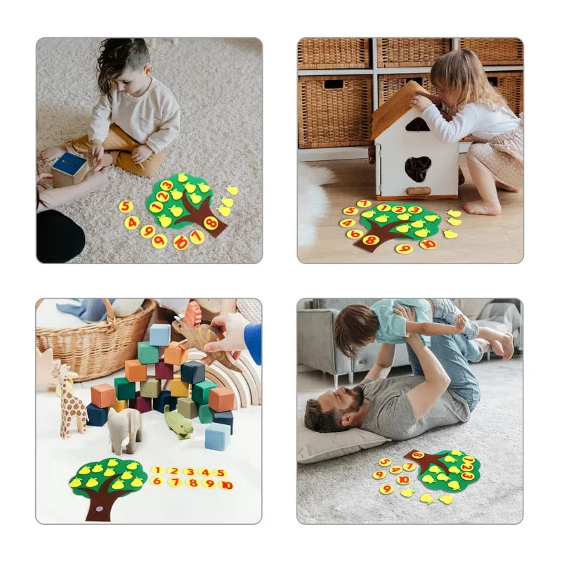 Montessori Filz-Puzzle Fruchtbaum– Kreatives Lernen & Spaß