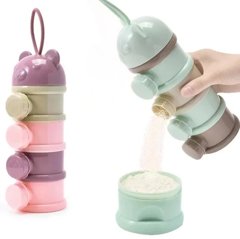 Praktische 4-Layer Milchpulver-Box – Frisch, sauber & jederzeit griffbereit