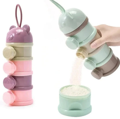Praktische 4-Layer Milchpulver-Box – Frisch, sauber & jederzeit griffbereit
