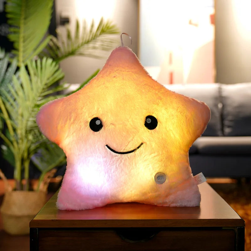Leuchtender Stern Plüsch – Kuscheltier & LED Nachtlicht Rosa