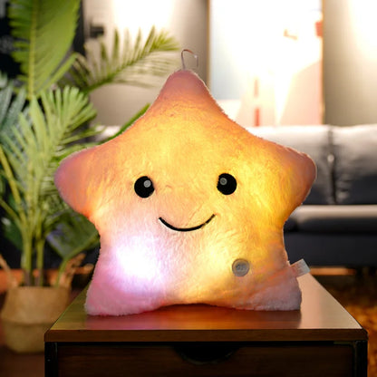 Leuchtender Stern Plüsch – Kuscheltier & LED Nachtlicht Rosa