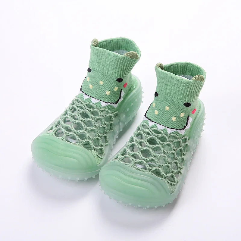 Rutschfeste Babyschuhe – Weich, Atmungsaktiv & Bequem für Erste Schritte Grüner Alligator