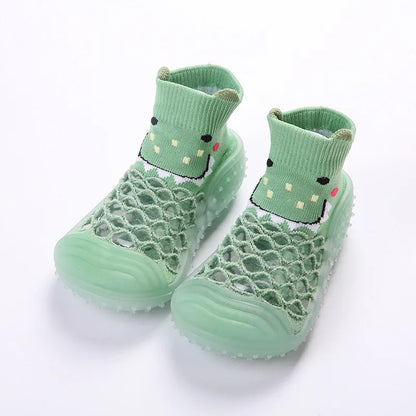 Rutschfeste Babyschuhe – Weich, Atmungsaktiv & Bequem für Erste Schritte Grüner Alligator