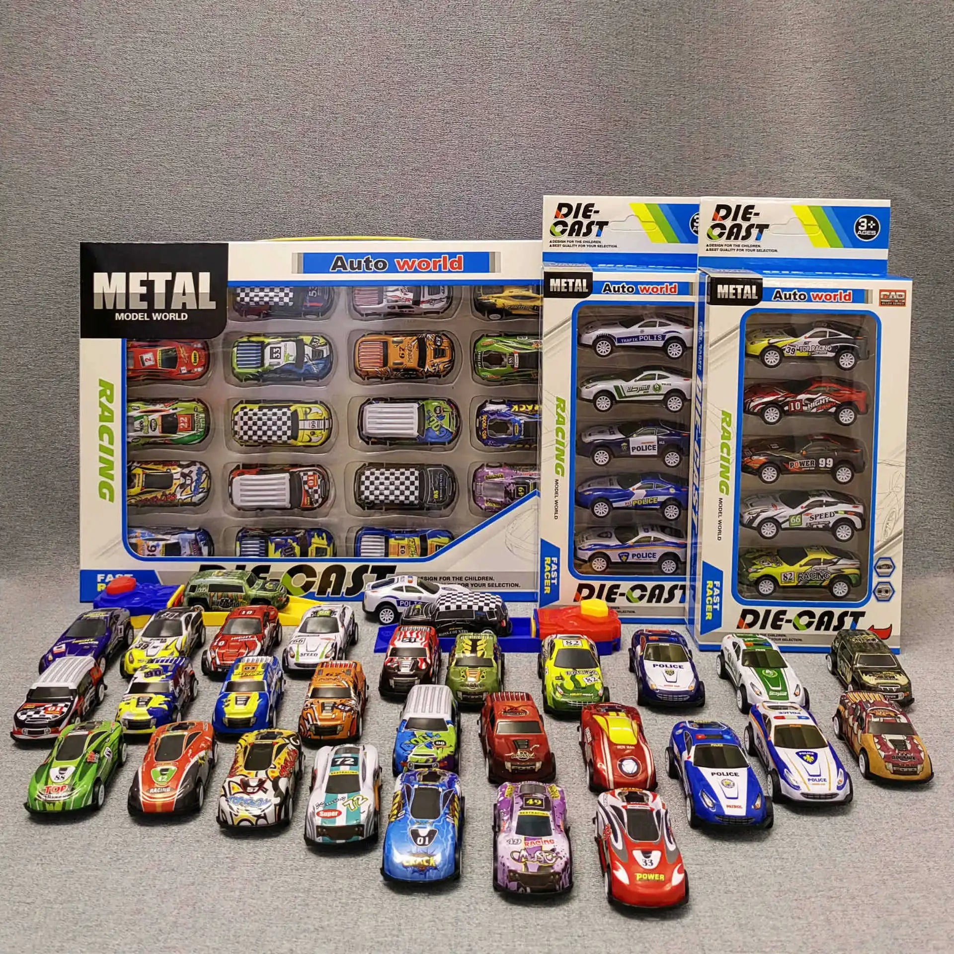 Turbo Mini Stunt Auto – Ziehen-Zurück Power & Mega Springen Aktion für Kids 20 Stück 5 Autos 5 Rennen