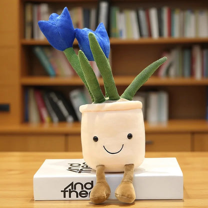 Kuschelige Tulpen-Plüschpflanze – fröhliche Deko fürs Kinderzimmer Grün
