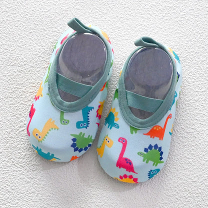 Baby Aqua Schuhe – Rutschfeste Strand- & Wasserschuhe Blauer Dinosaurier
