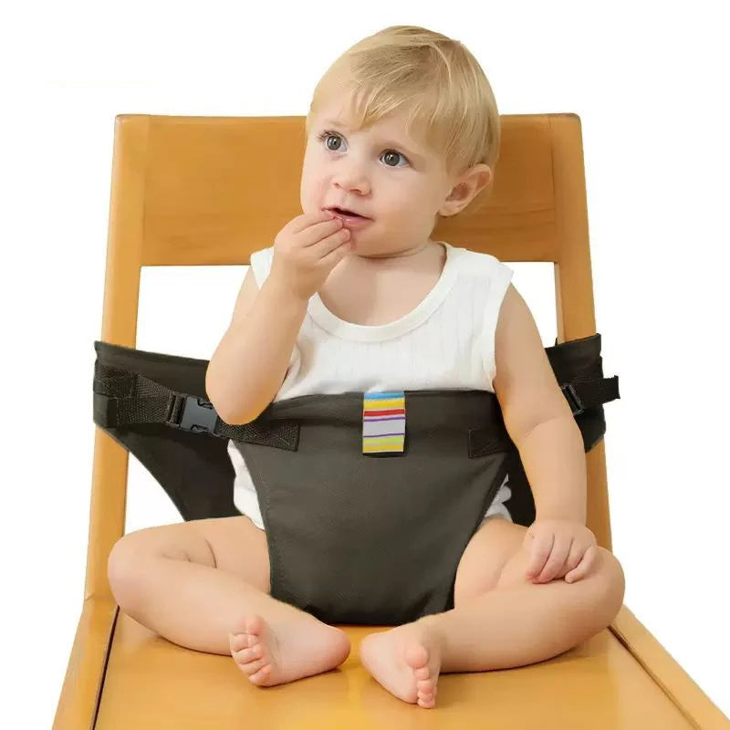 Faltbarer Sicherheitsgurt für Babys – Sicher & bequem überall essen!
