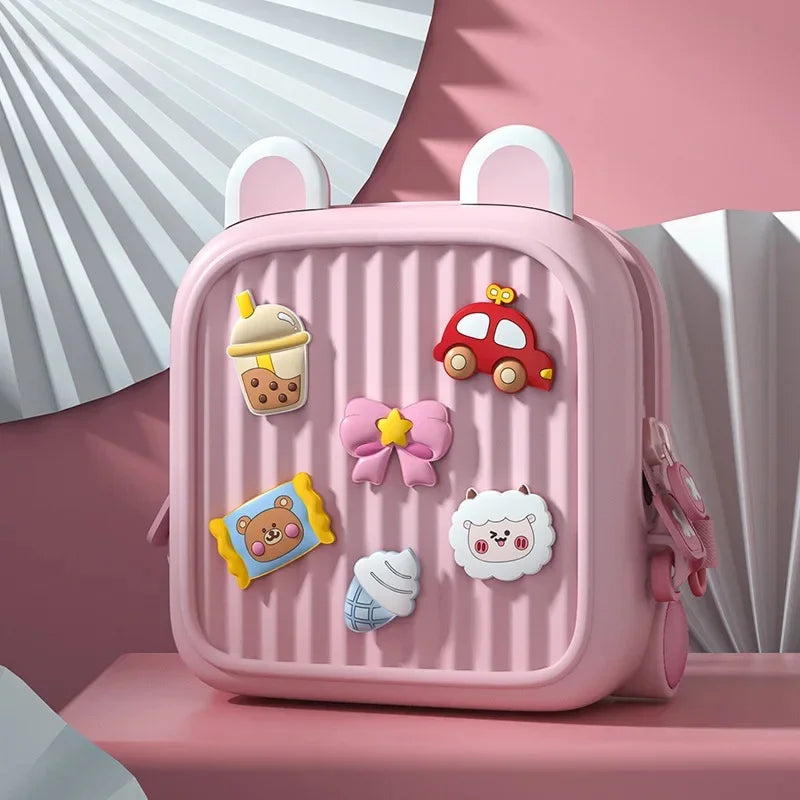 Intelligenter Kinder-Rucksack mit Rückenstütze & DIY-Design Rosa