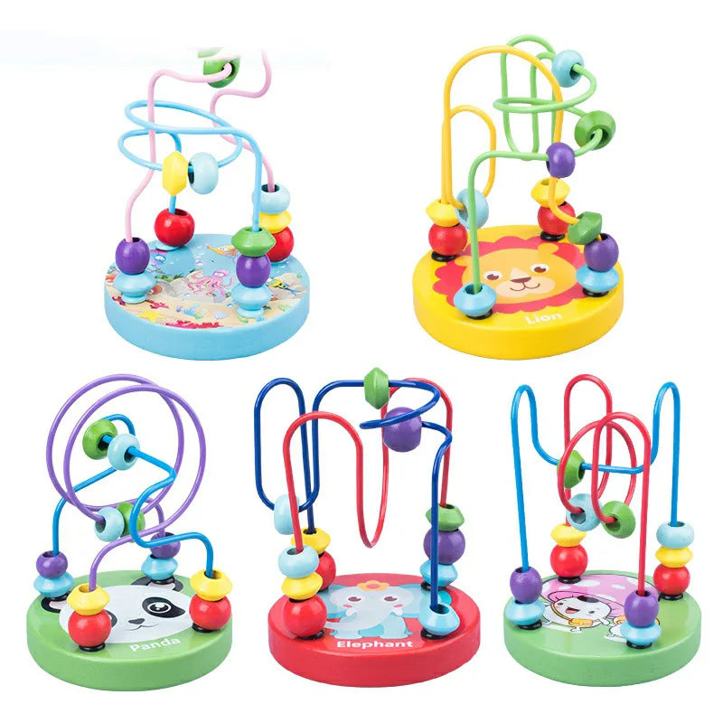 Baby Motorikspielzeug aus Holz – Montessori Lernspiel