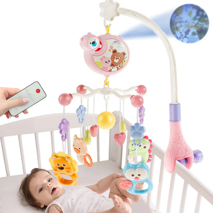 Babykrippe Musik Mobile Rassel Spielzeug, Licht & Fernbedienung