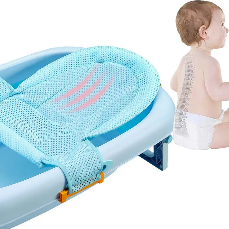 Baby Bade-Netzsitz – Sicherer Halt & Kuschelpolster für Neugeborene